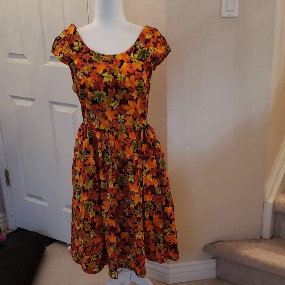 ModCloth Leaf Festvial A Line Dress In Maples - Picture 3 of 8
